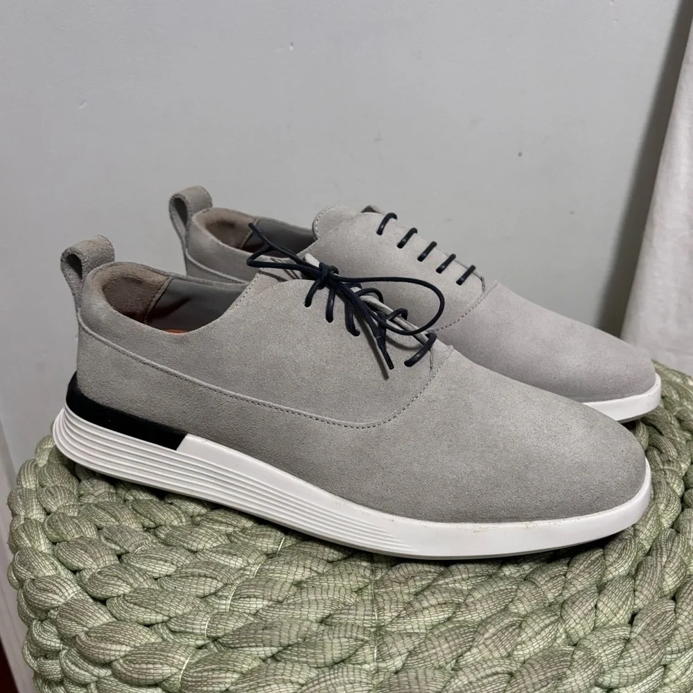 NEW Wolf & Shepherd Crossover Grey Suede  Longwing Lace Up Oxford